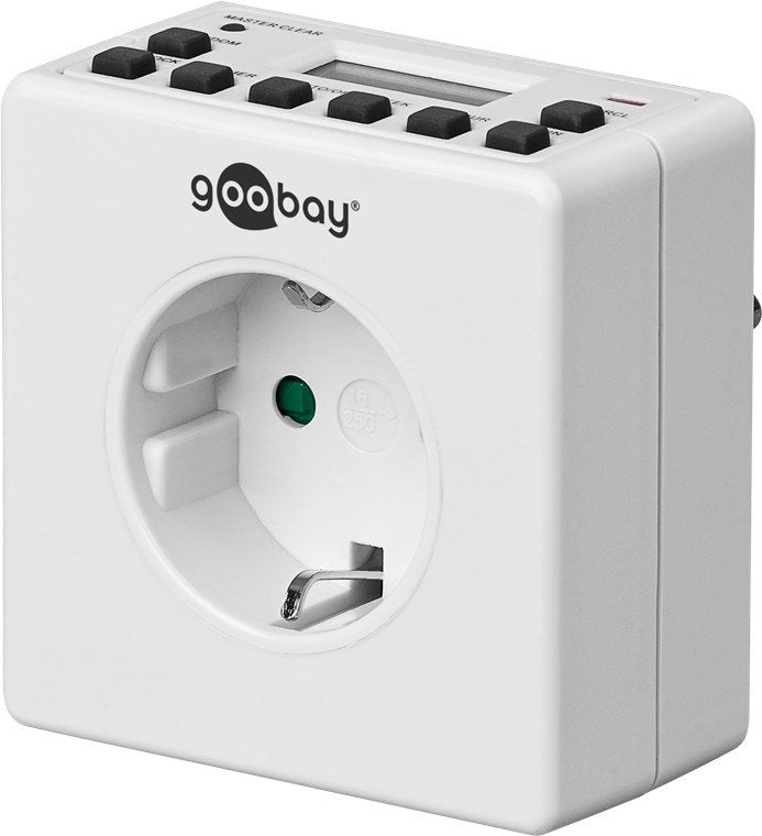 Goobay 55542 Enchufe Inteligente 3600 W Blanco, Temporizador Blanco, Alámbrico, Interior, Blanco, Ip20, Ce, Weee, Gs: Tüv Süd, 3600 W