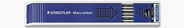 Staedtler Mars Carbon 200 Pack Con 12 Minas De Dibujo - Mina Hb De 2mm - Longitud De 130mm