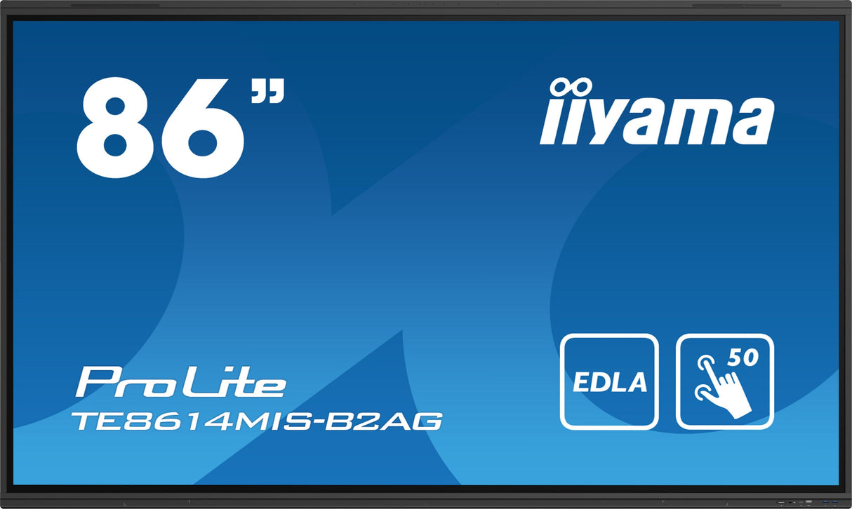 Iiyama Prolite Te8614mis-B2ag Pantalla Plana Para Señalización Digital 2,17 M (85.6") Wifi 435 Cd / M² 4k Ultra Hd Negro Pantalla Táctil Procesador Incorporado Android 24/7