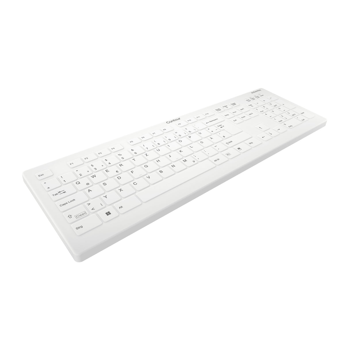 Contour Design Active Key Ak-C8112 Teclado Médico Rf Inalámbrico Qwertz Alemán Blanco