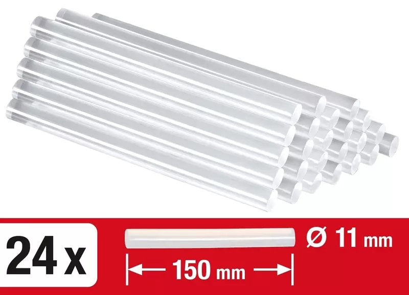 Barras De Pegamento Einhell Ø 11 X 150 Mm, Pegamento Transparente, 24 Piezas 49539355