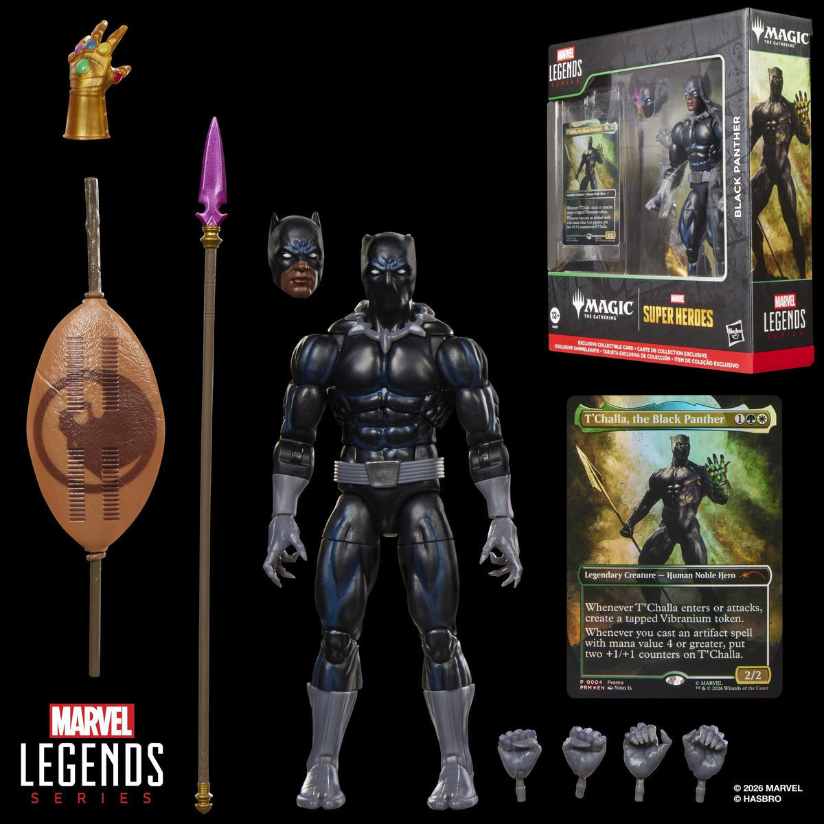 Figura Hasbro Marvel Legends Series X Magic: The Gathering Black Panther