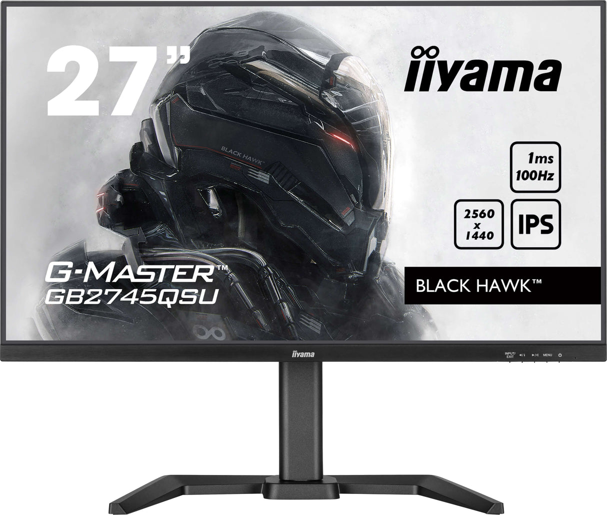 Monitor Gaming Iiyama G-Master Gb2745qsu-B2 Gaming 27", Negro Mate, Qhd, Ips, Concentrador Usb, Panel De 100hz Gb2745qsu-B2