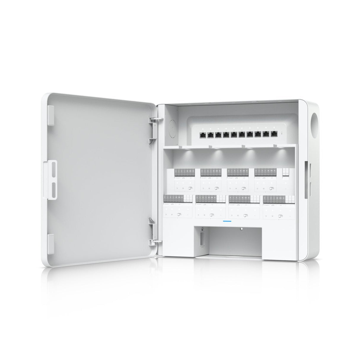 Ubiquiti Eah-8 Controladora De Acceso 10x Rj45 Gb (8 Poe). 4x Aux Para Timbres/Sirenas/Sensores. 8 Entradas Para Dispositivos/Sensores. 8 Terminales De Cerra