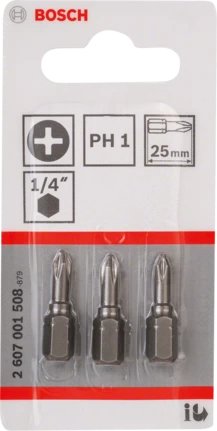 Bosch 2 607 001 508 Punta De Destornillador 3 Pieza(S)
