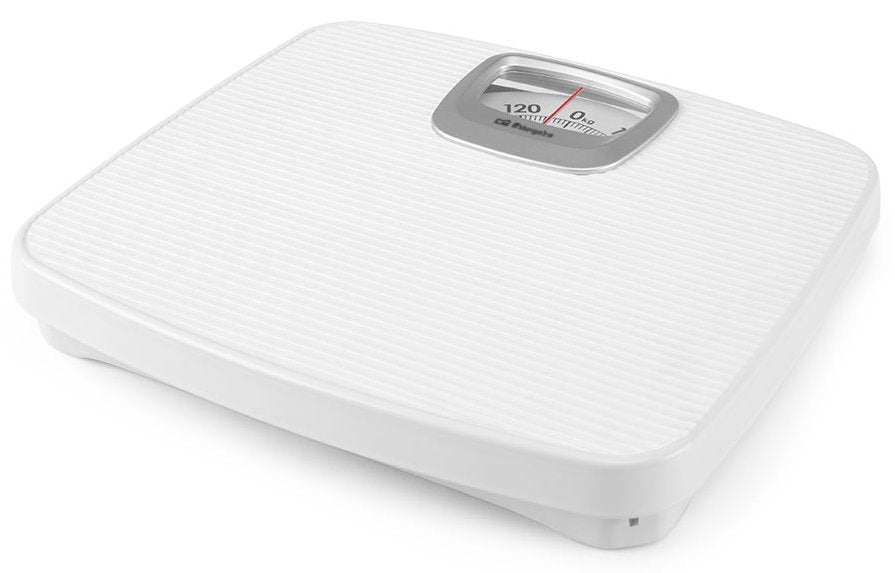 Orbegozo Pb 2011 Bascula De Baño Mecanica Elegante Y Practica - Superficie Antideslizante - Diseño Compacto - Capacidad