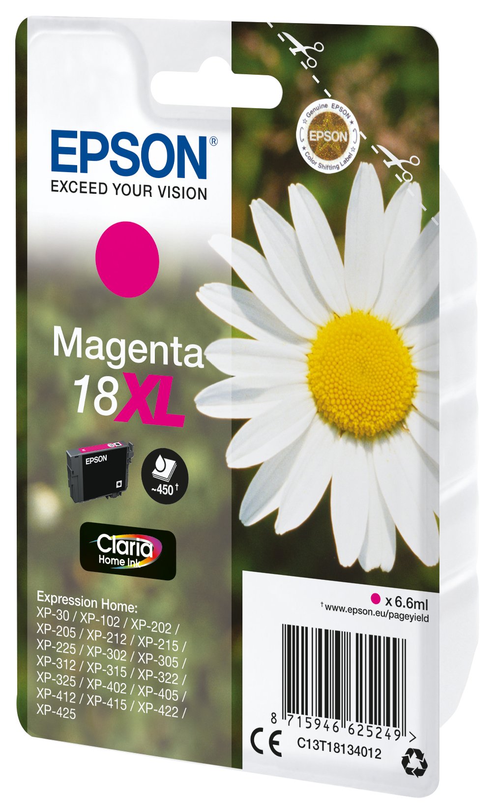 EAN 8715946625256 - Epson Daisy C13T18134022 cartucho de tinta 1 pieza(s) Original High (L) Yield imagen 1