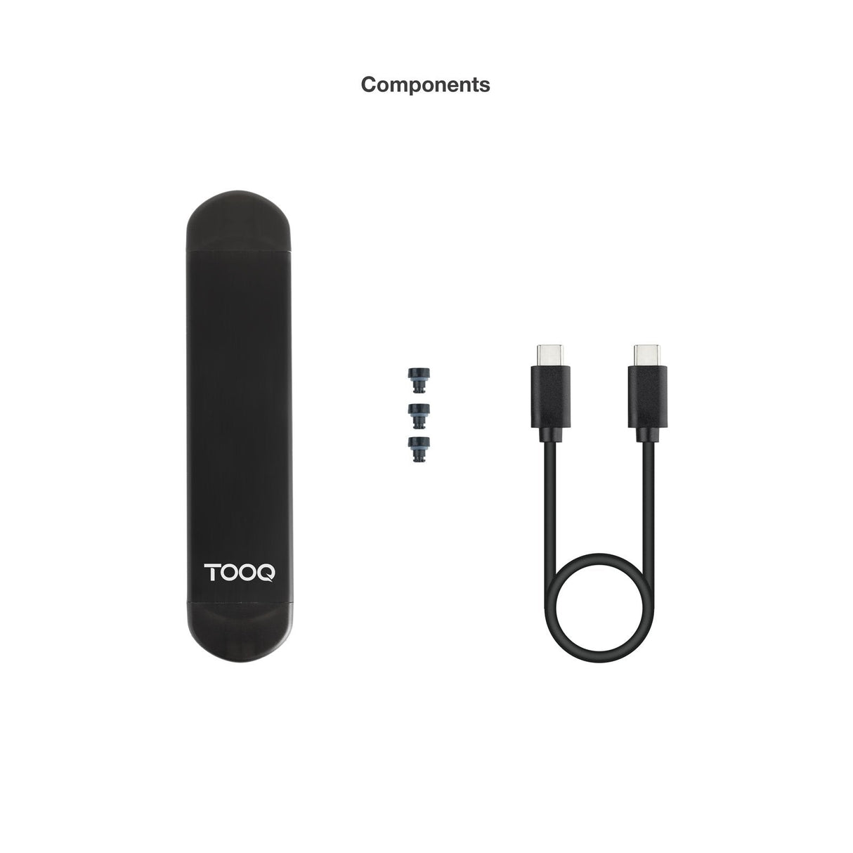 Caja Externa Para Disco Ssd M.2 Nvme Tooq Tqe-2240b Usb 3.0 Usb Tipo-C 3.2 Gen2