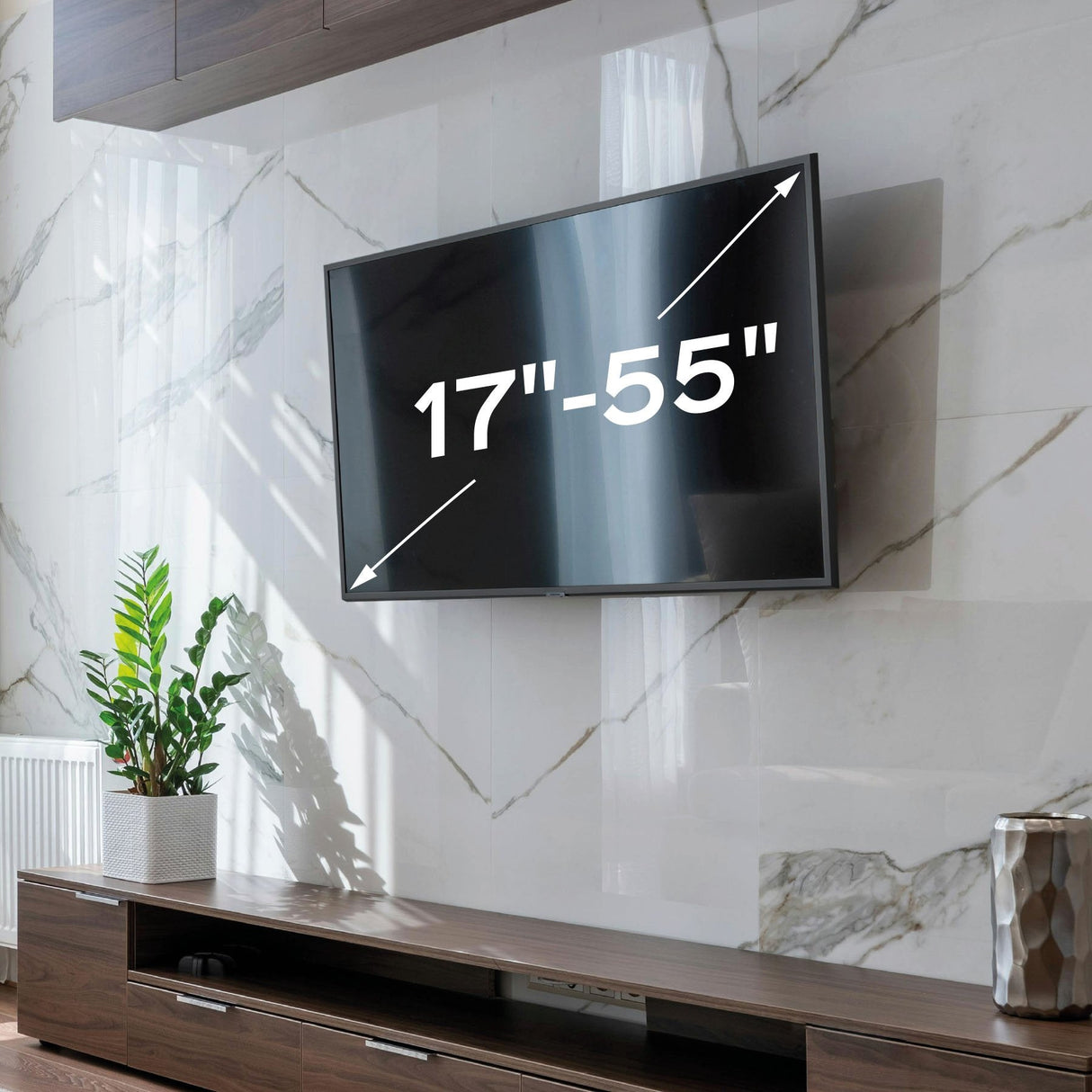 Unykach Soporte De Pared Extensible Para Tv De 17"-55" - Inclinable Y Giratorio - Peso Max 30kg - Vesa Max 400x400mm