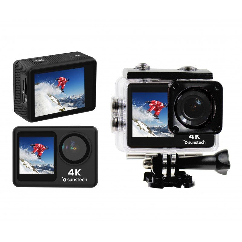 Cámara Digital Deportiva Sunstech Adventure 4k 16mp Ángulo De Visión 170 Negra