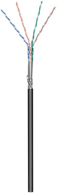 Goobay 57296 Cable De Red 100 M Cat5e Sf/Utp (S-Ftp) Negro
