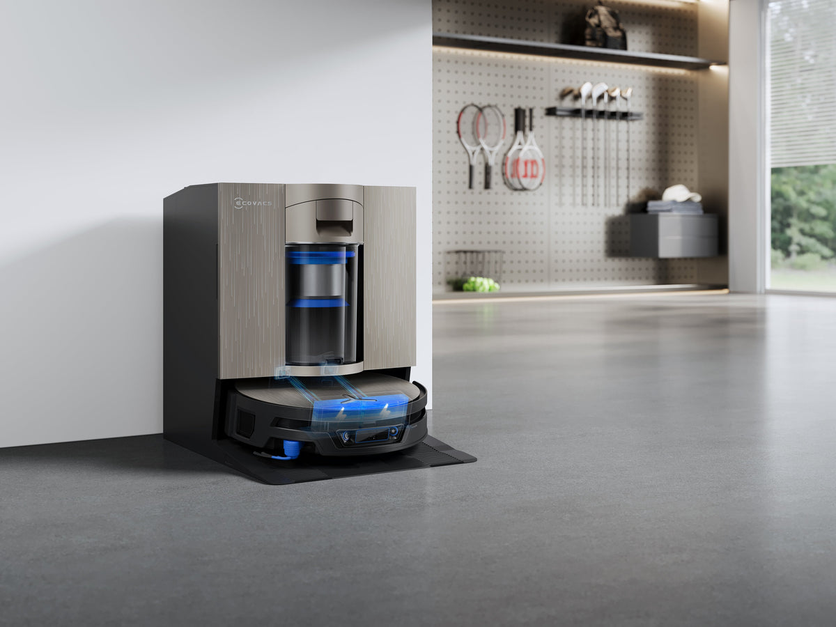 Ecovacs Deebot X12s Omnicyclone Vacuum Cleaner,Robot,Wet&Dry,27000pa,Truedge 3.0,Zerotangle 4.0,Ozmo Roller 3.0,Gold+Omnicyclone Auto-Empty