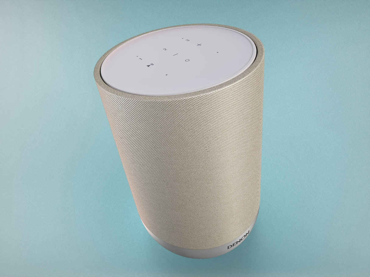 Denon Home 200 Silver Altavoz Inteligente Inalámbrico Con Tecnología Heos Y Sonido Dolby Atmos.