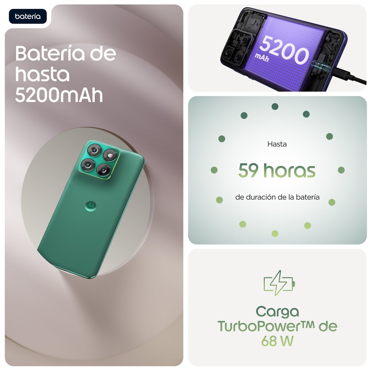 EAN 0840493611174 - Motorola edge 70 fusion 17,2 cm (6.78") SIM doble Android 16.0 5G USB Tipo C 8 GB 256 GB 5200 mAh Verde imagen 9