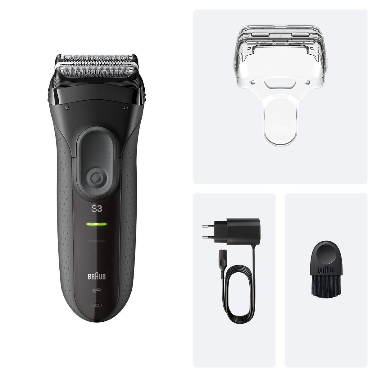 EAN 8700216735896 - Braun Serie 3 3000S Máquina de afeitar de láminas Gris imagen 2