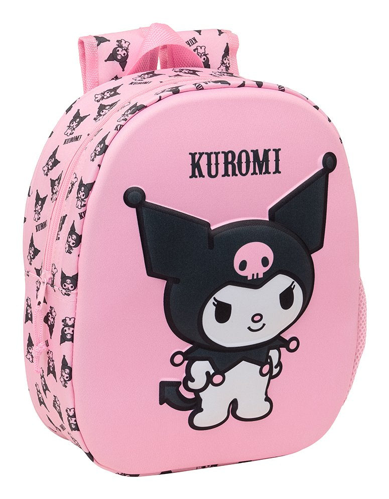 Mochila 3d Kuromi Hello Kitty 33cm