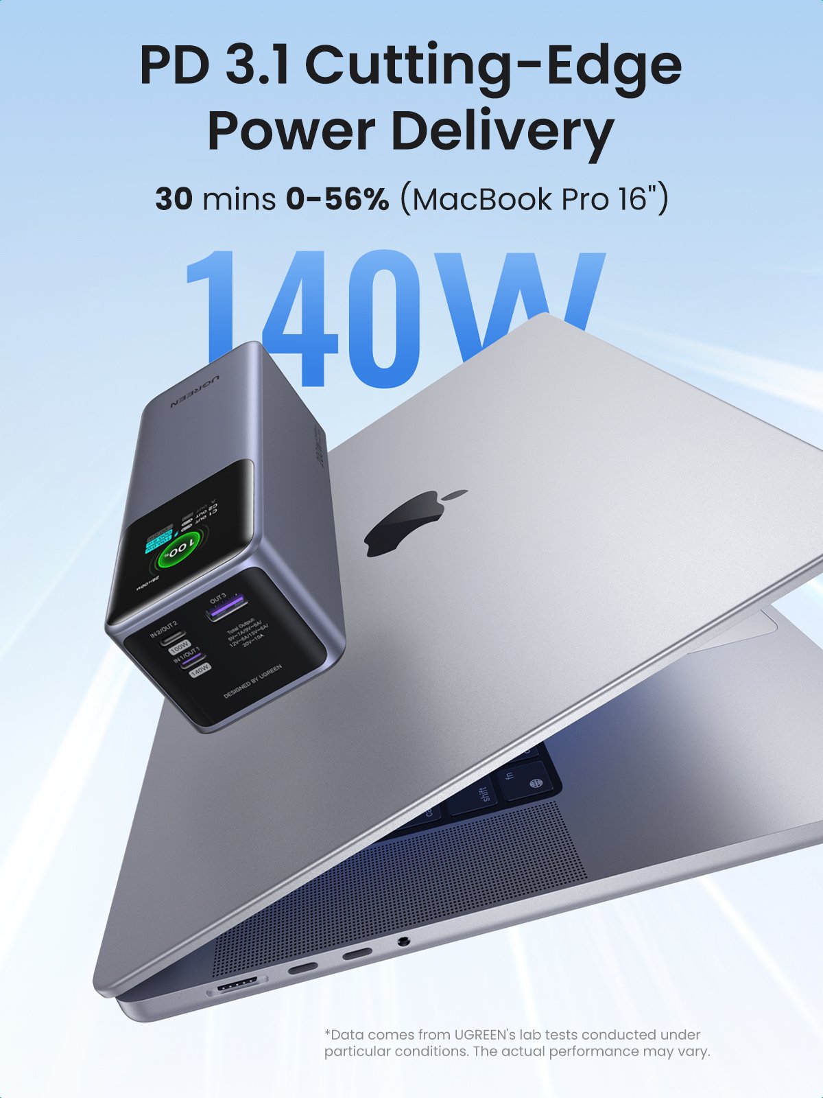 EAN 6941876242931 - Ugreen 25000mAh 200W Fast Charging Powerbank Gris imagen 3