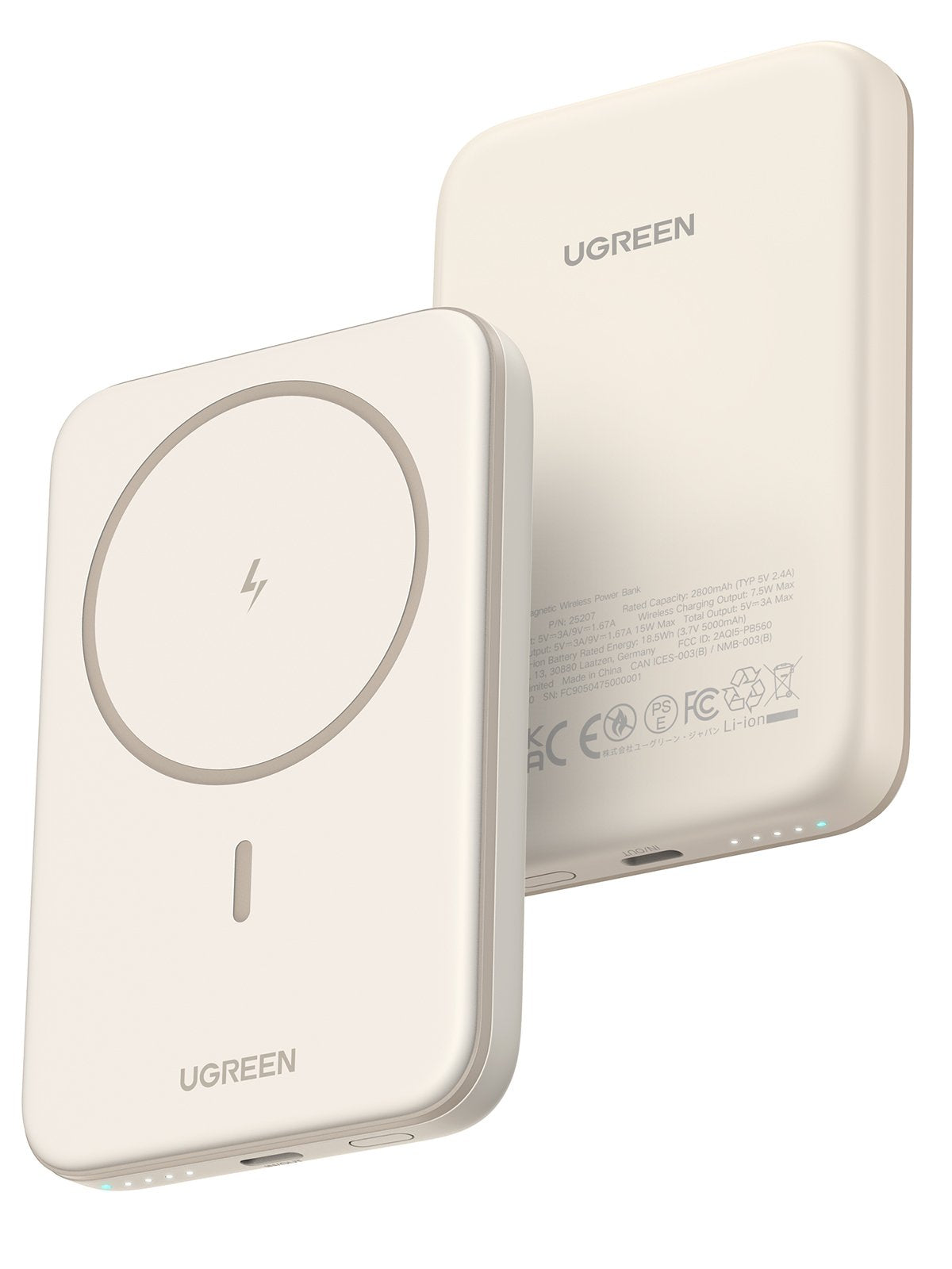Ugreen 5000mah Mini Powerbank Wireless 15w With Magsafe White