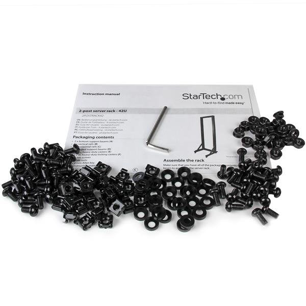 EAN 0065030862073 - StarTech.com 2POSTRACK42 armario rack Rack o bastidor independiente Negro imagen 6