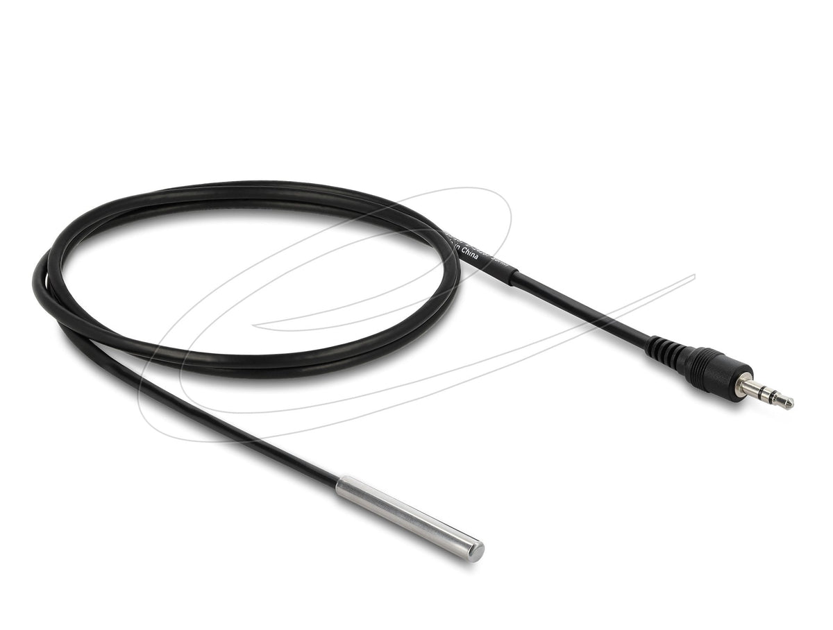 Delock Sonda De Temperatura Cable Con 3,5 Mm 3 Pin Conector Jack Macho Ds18b20 1 M