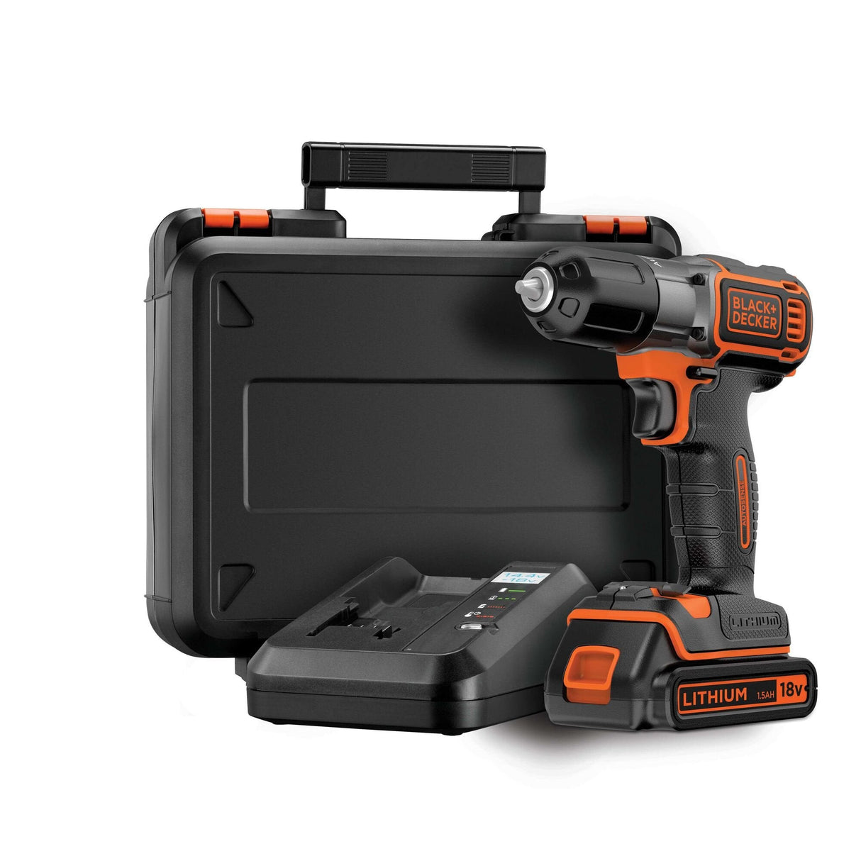 Taladro Black & Decker Asd18k-Qw Sin Llave Negro, Naranja