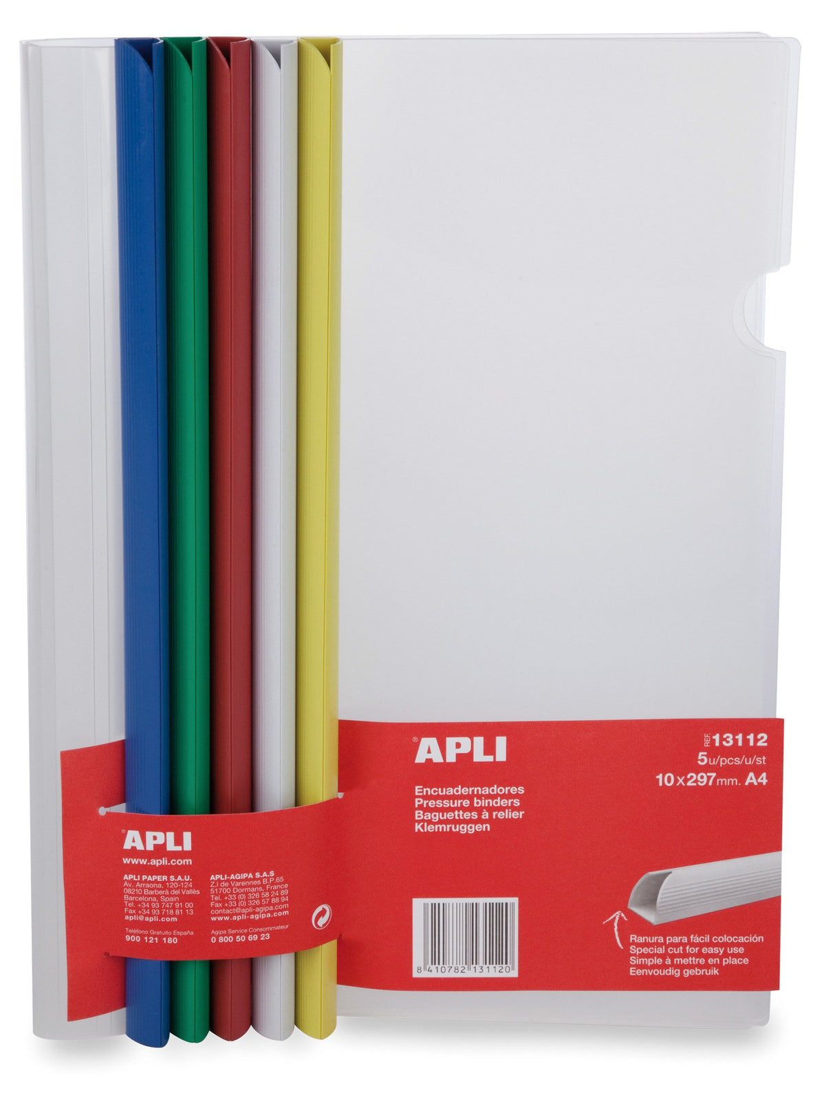 EAN 8410782131120 - APLI 13112 archivador Azul, Verde, Rojo, Blanco, Amarillo imagen 1
