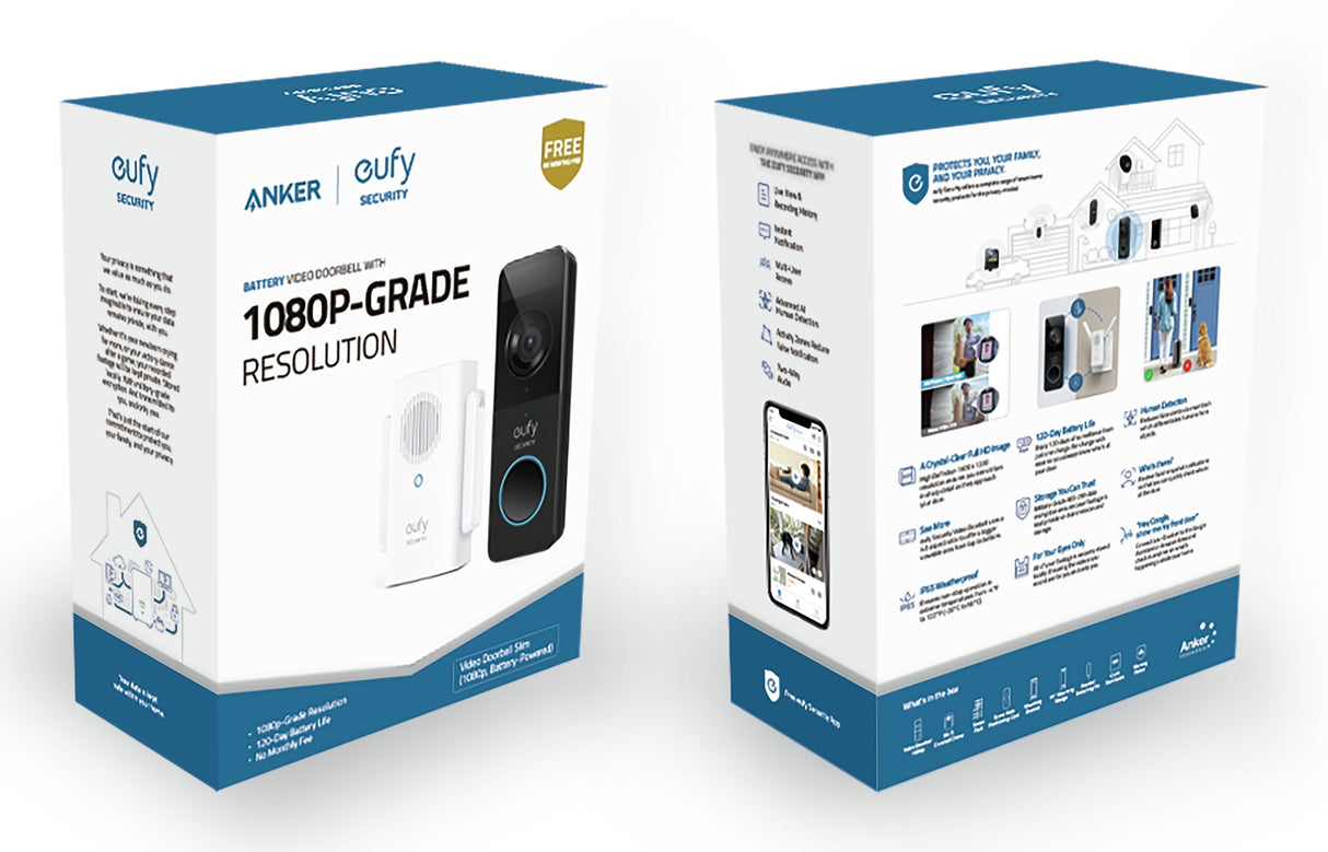 Videoportero Inteligente Eufy Video Doorbell 1080p Con Batería