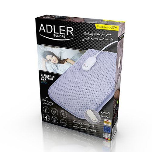 Adler Ad 7415 Manta Eléctrica Y Almohadilla Gris Vellón