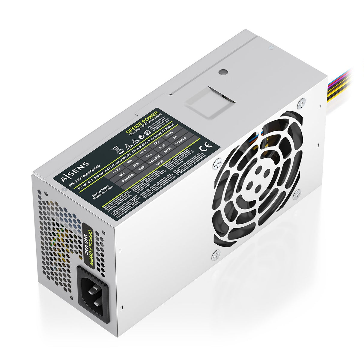 EAN 8435739904077 - AISENS ASPC-500TFX-SEO unidad de fuente de alimentación 20+4 pin ATX imagen 1