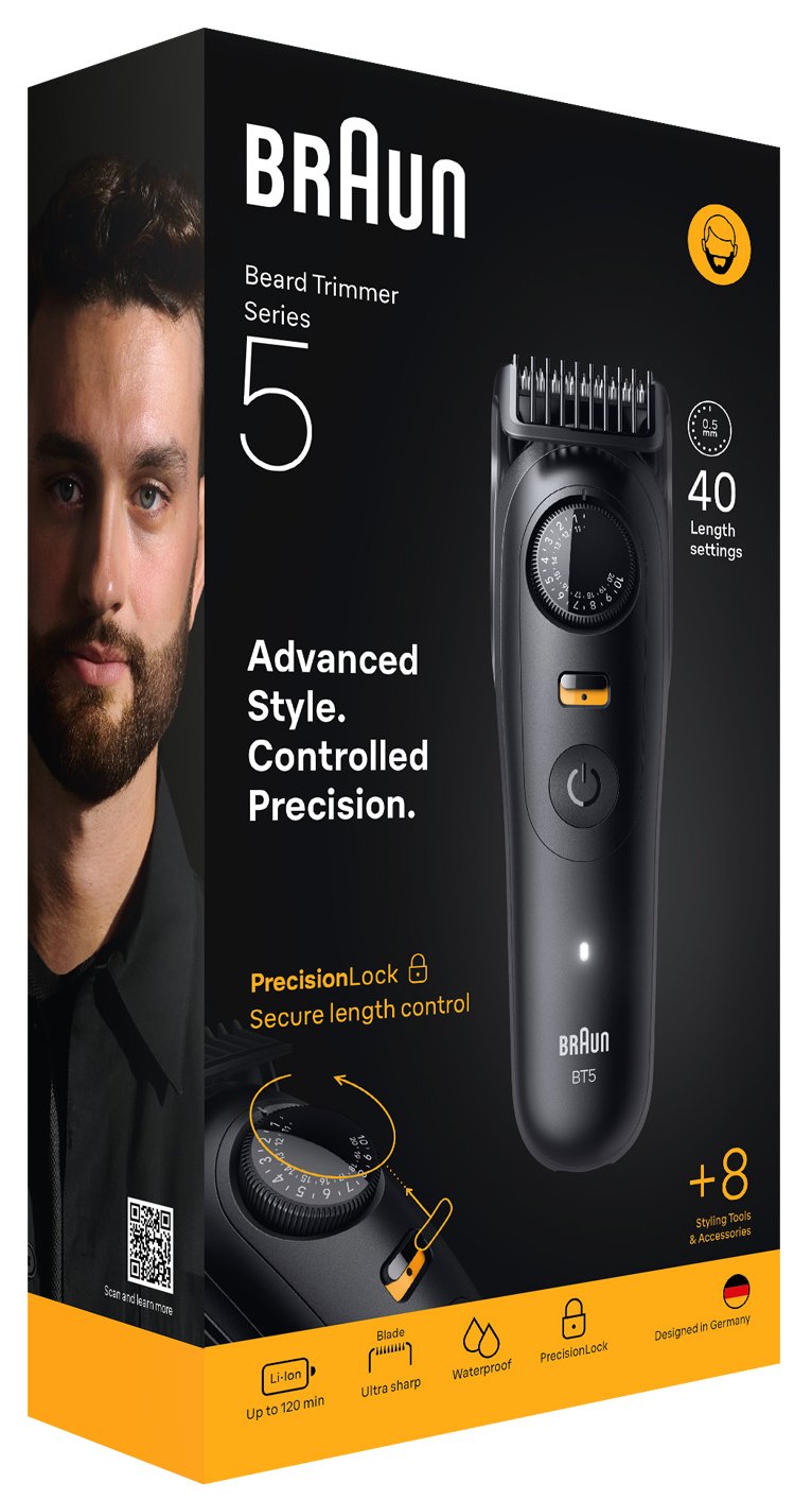 Braun Bt5560 Recortadora De Barba Con 8 Accesorios