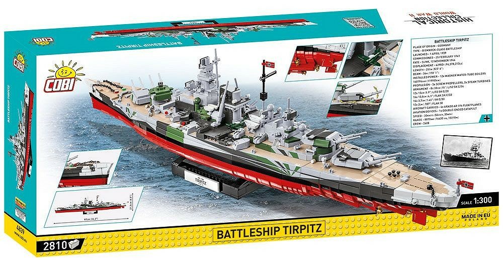 Juguete De Construcción Cobi Acorazado Tirpitz, Escala 1:300 Cobi-4839