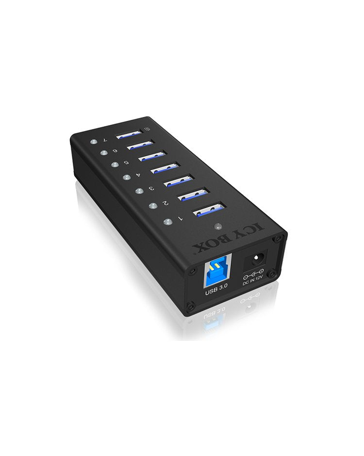 Hub 7-Port Icybox Usb 3.0 Ib-Ac618 Aluminium