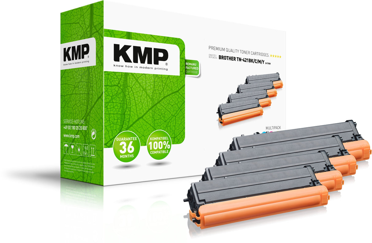 Kmp Tóner Compatible Para Brother Tn421bk C M Y Multipack B-T98v Remanufactured