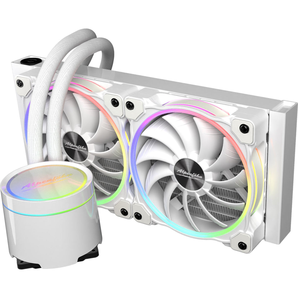Alpenfohn Glacier Water 240 White High Speed Argb Cpu Water Cooler - 240mm