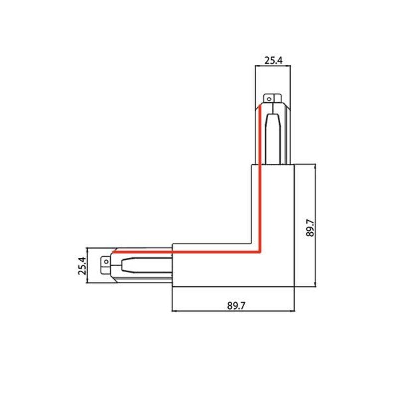 Brumberg 87126070 Eckverbinder 90° 3-Ph.-Stromschiene Onetrack Dali Sl Innen Ws