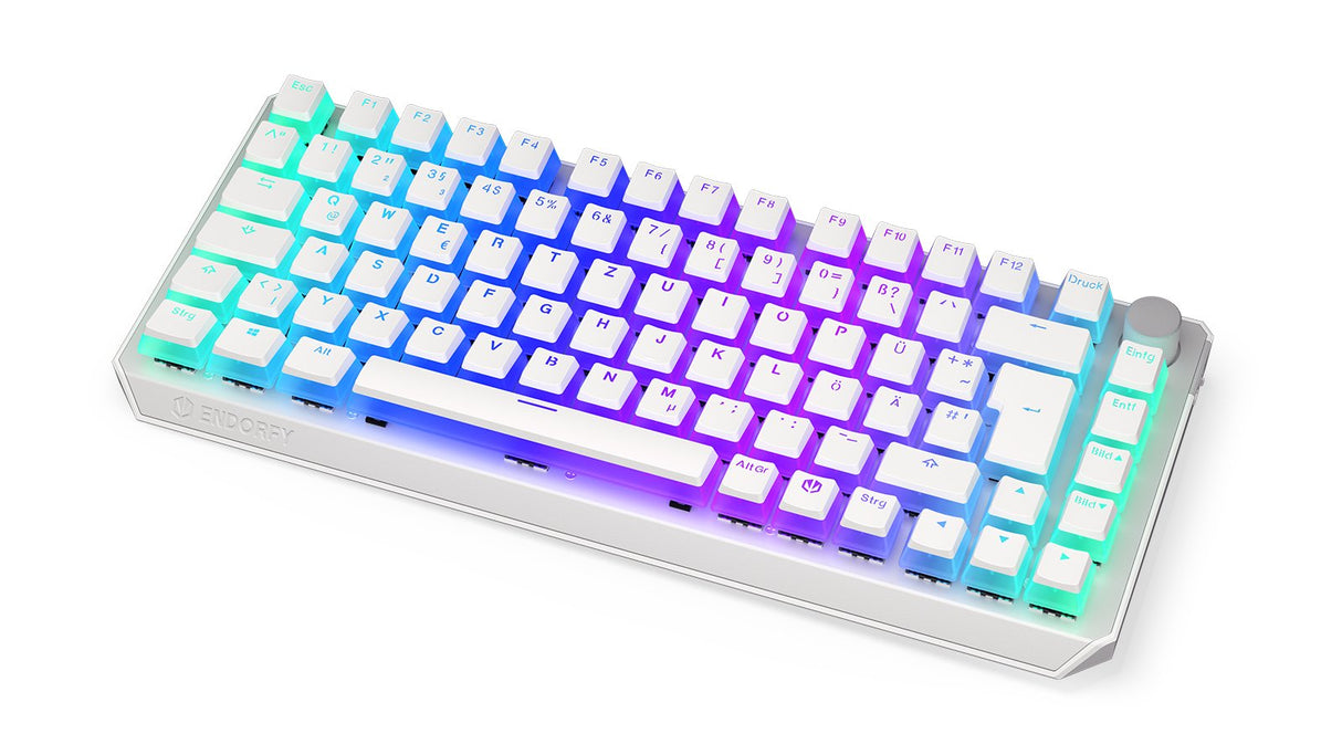 Teclado Alemán Endorfy Thock 75% Rf Inalámbrica + Usb Qwertz Blanco