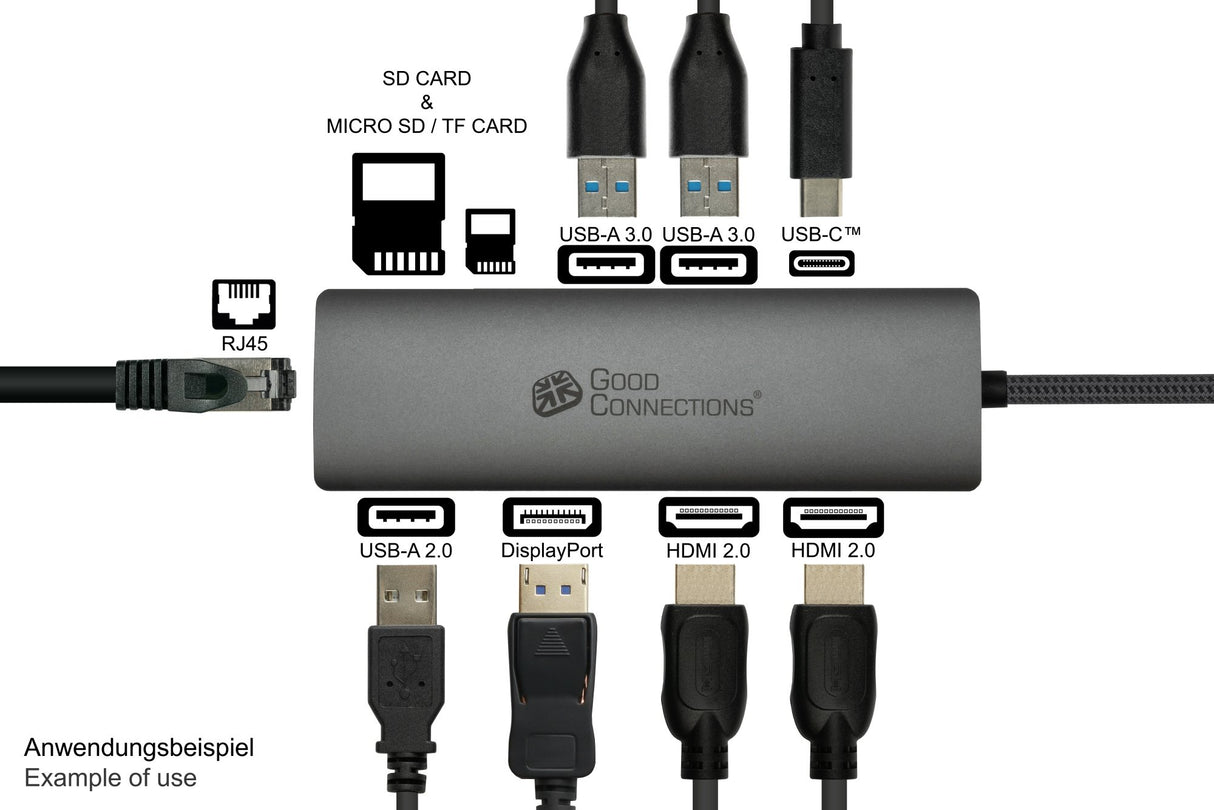 EAN 4014619881529 - Alcasa HUB-C001A hub de interfaz USB Tipo C 5000 Mbit/s Antracita imagen 4