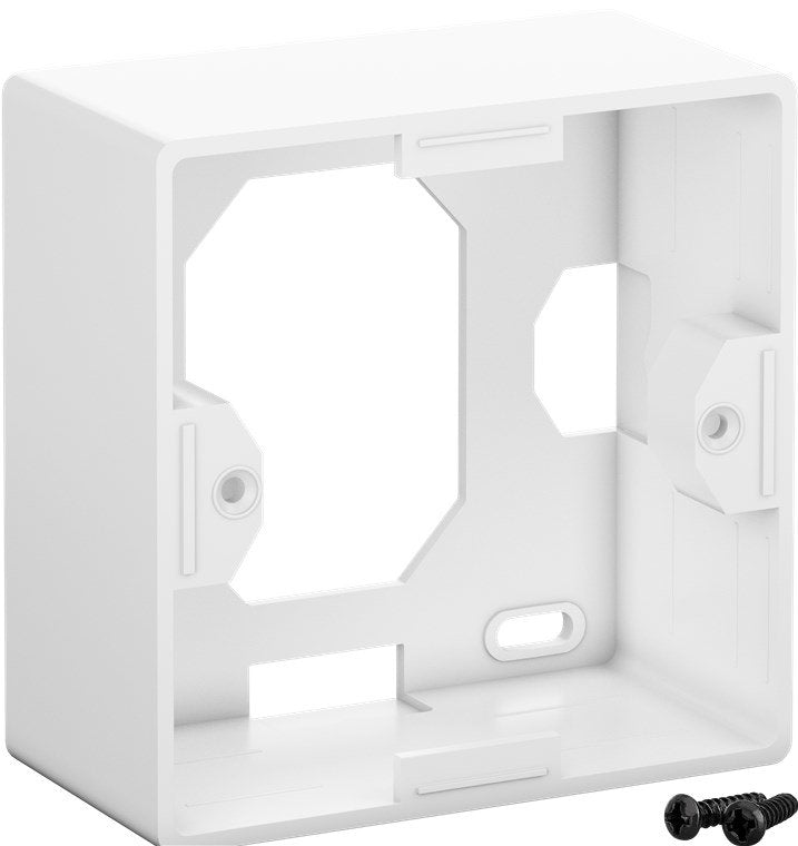 Enchufe Universal Goobay Cat.6 Que Incluye Marco De Montaje En Superficie Y Caja De Conexiones (Blanco, 2x Conector Rj-45)