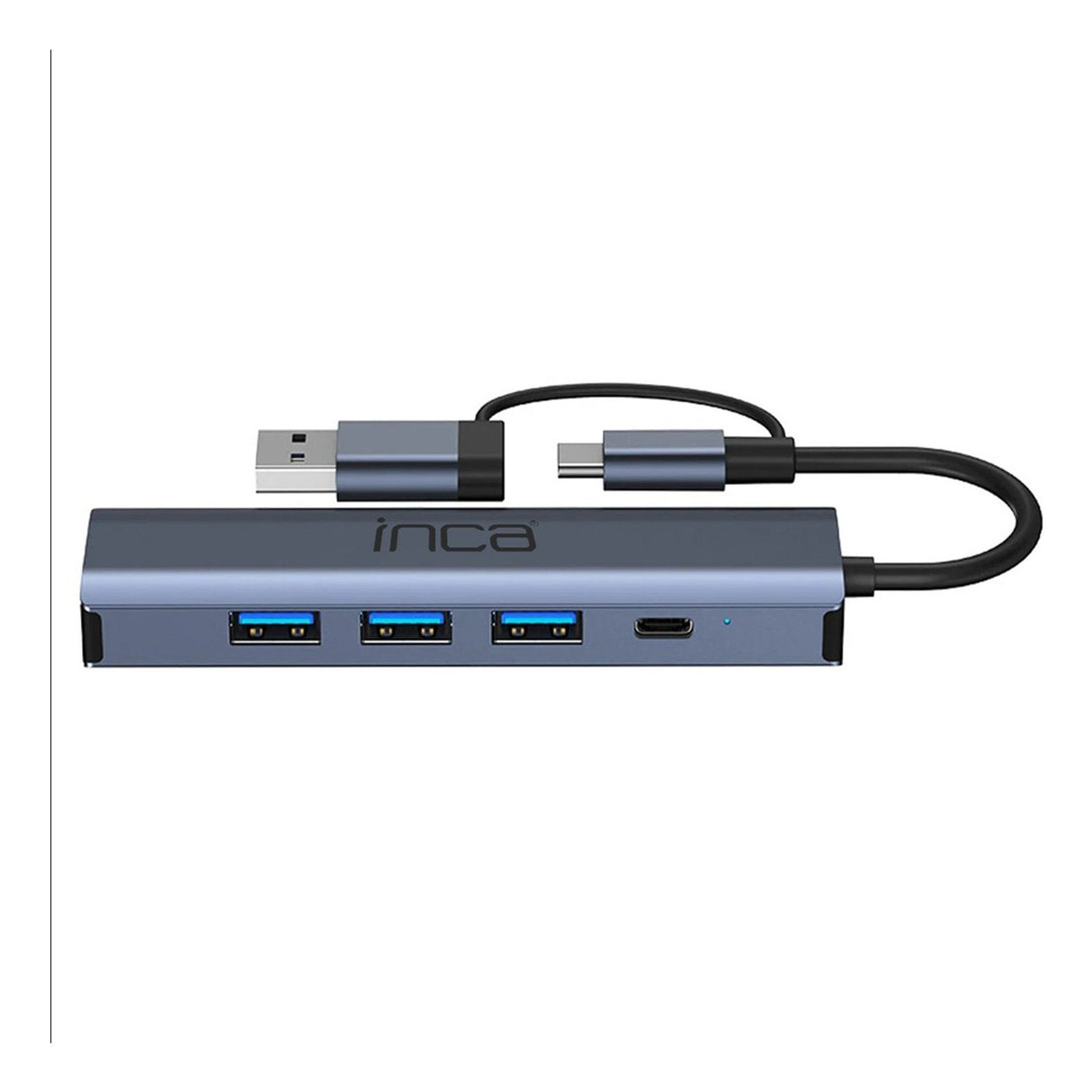 Inca 5-Port Hub Iutp-5t Usb-C A->3xusb-A3.0 Rj45 5gbit S Gr
