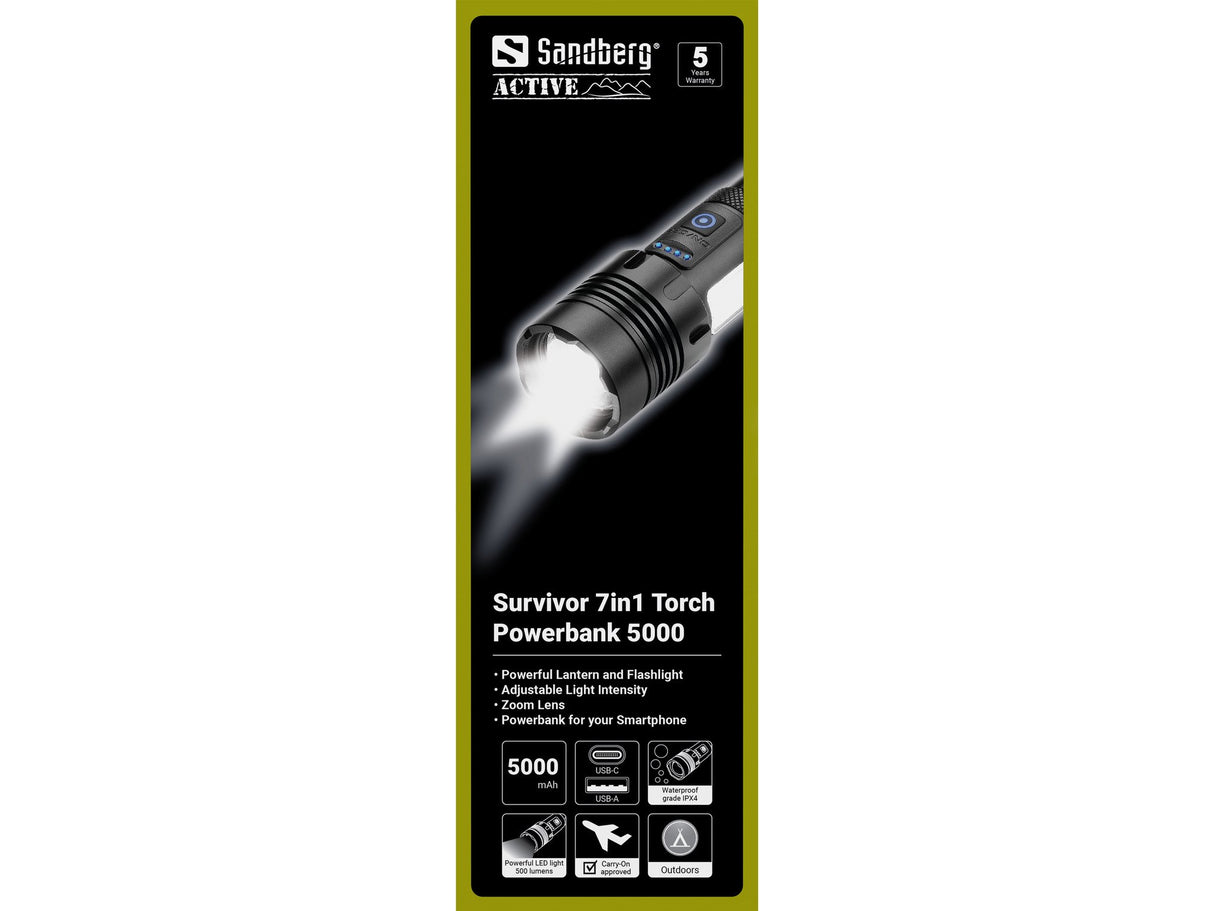 EAN 5705730421082 - Sandberg Survivor 7in1 Torch Powerbank 5000 imagen 5