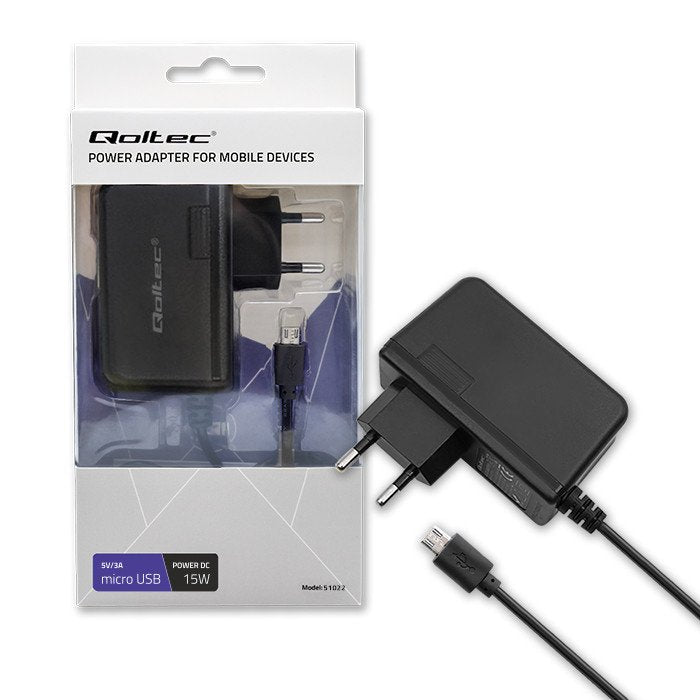 Qoltec 51022 Cargador 15w 5v 3a Microusb