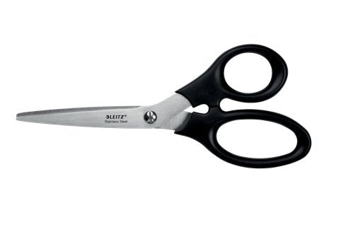Leitz Tijeras De Acero Inoxidable 18.5cm - Agarre Ergonomico - Negro