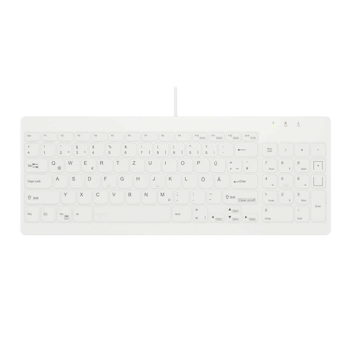 EAN 7061112490373 - Contour Design Active Key AK-C7012 teclado Industrial USB Alemán Blanco imagen 1