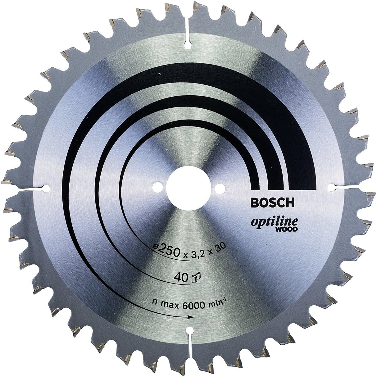 Bosch Hoja De Sierra Circular Optiline Wood, Ø 250mm, 40z
