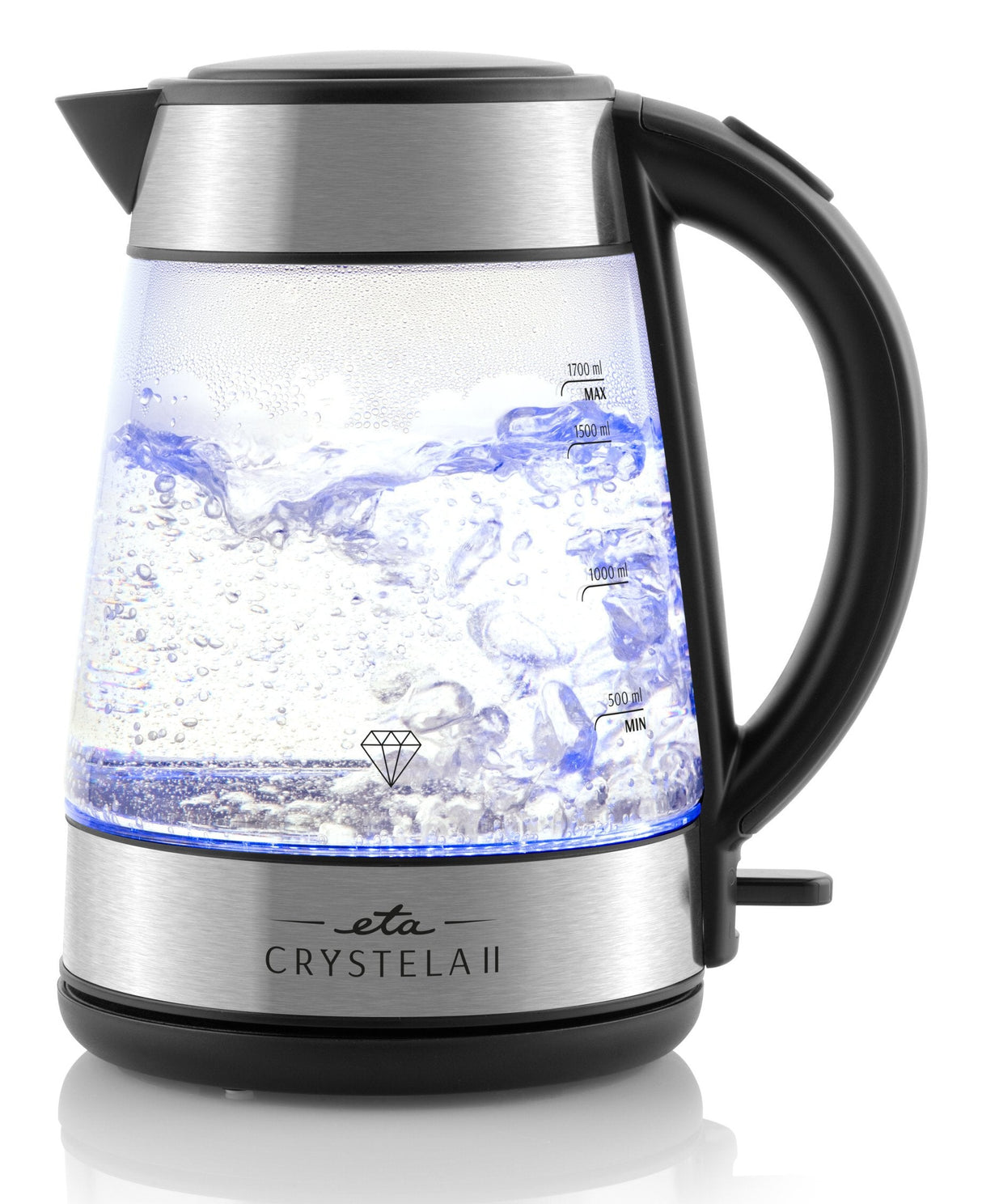 Eta Eta115490000 Crystela Glass Kettle, 1.7 L, 2200 W