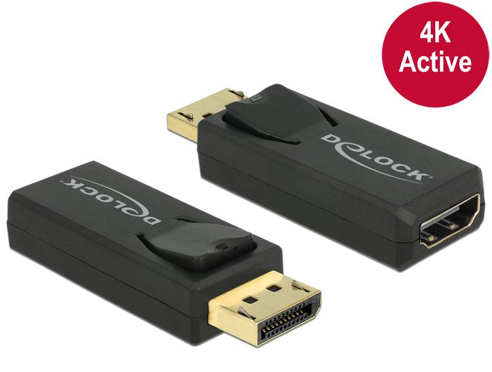 Delock 65573 Adaptador De Cable Displayport 1.2 Hdmi Negro