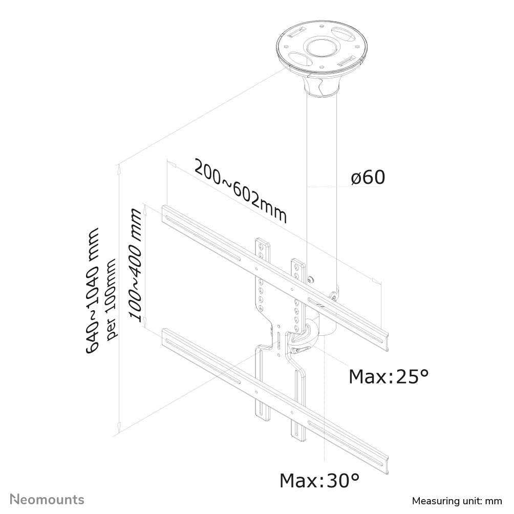 EAN 8717371444242 - Neomounts FPMA-C400BLACK soporte para TV 152,4 cm (60") Negro imagen 9