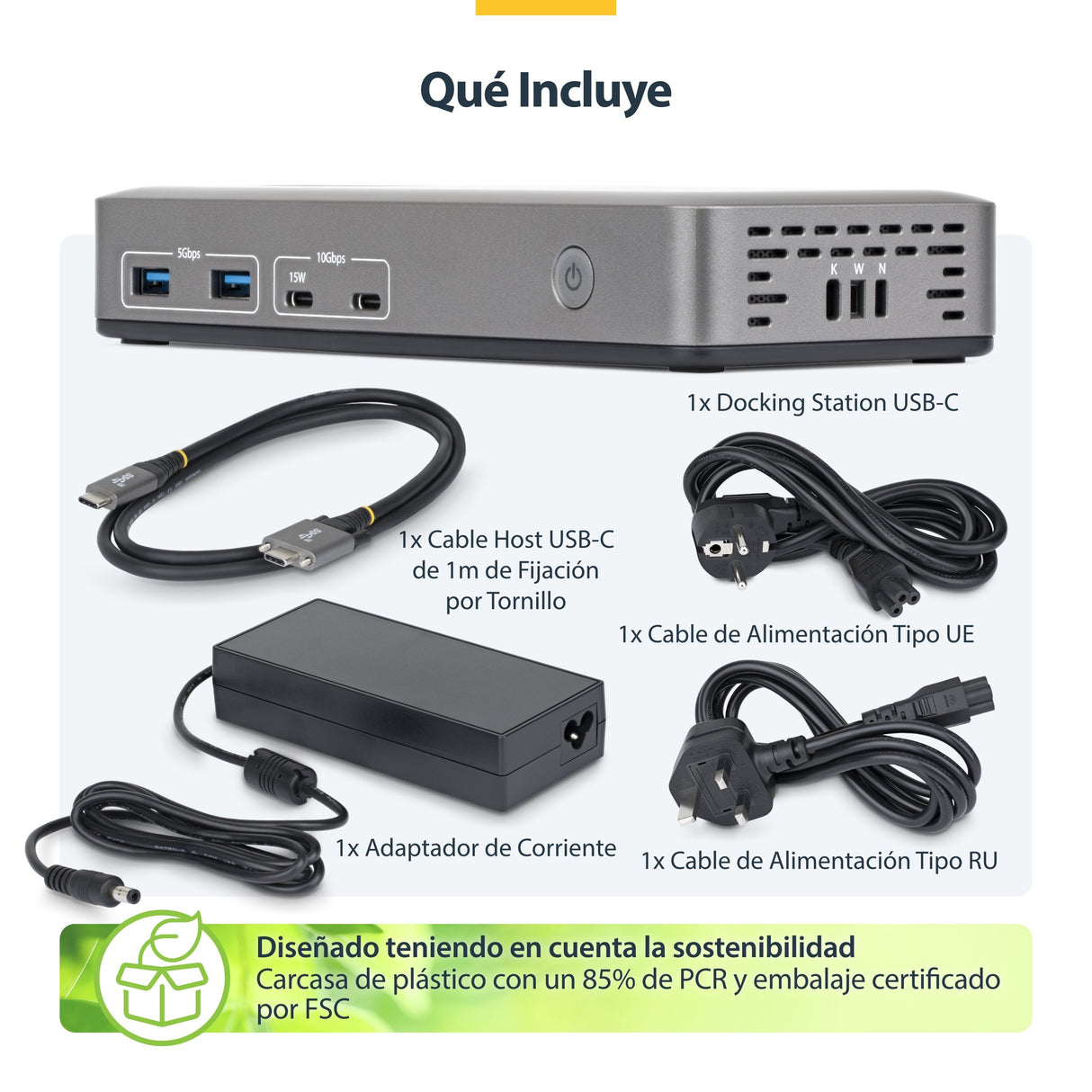 EAN 0065030921756 - StarTech.com 196UE-USBC-DOCK base para portátil y replicador de puertos Alámbrico USB 3.2 Gen 2 (3.1 Gen imagen 11