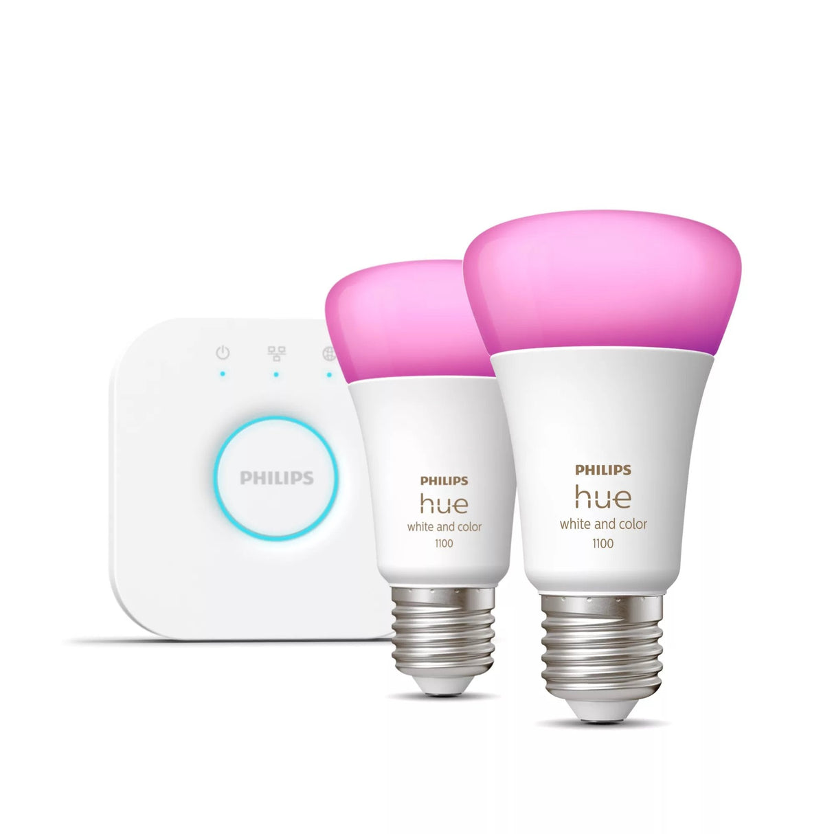 Bombilla Philips Hue White And Color Ambiance Kit De Inicio: 2 Bombillas Inteligentes E27 (1100)