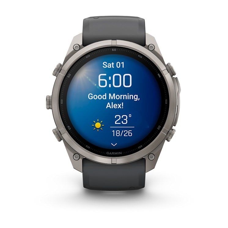 Garmin Fenix 9 Pro Titanio Con Correa De Silicona En Gris Smartwatch 51mm